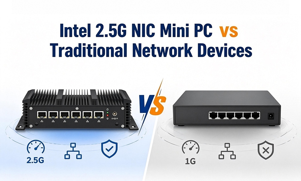 Последние блоги о компании Intel 2.5G Ethernet Mini PC VS Традиционные Сетевые Устройства: Различия в Применении для Гибких Корпоративных Сетей