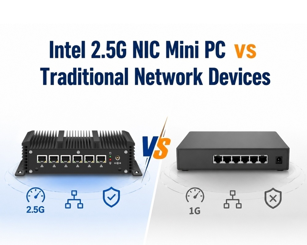 Последние блоги о компании Intel 2.5G Ethernet Mini PC VS Традиционные Сетевые Устройства: Различия в Применении для Гибких Корпоративных Сетей