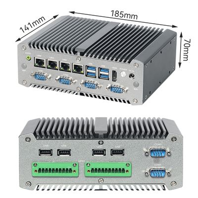 Купить Промышленный мини-ПК с процессором Intel Core I7-10510U, четырьмя LAN и шестью COM-портами Производство в сети