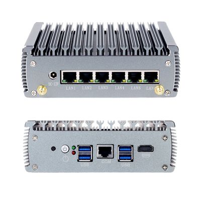 Купить Мини-компьютер Intel Celeron J6412 с шестью портами LAN, одним COM и 4 USB Производство в сети