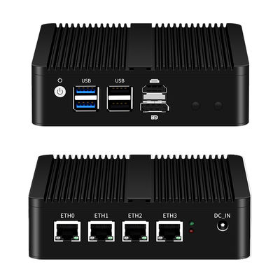 Купить Мини-ПК для сети с процессором Celeron N5105, четырьмя портами LAN, 1 HDMI и 1 DP Производство в сети