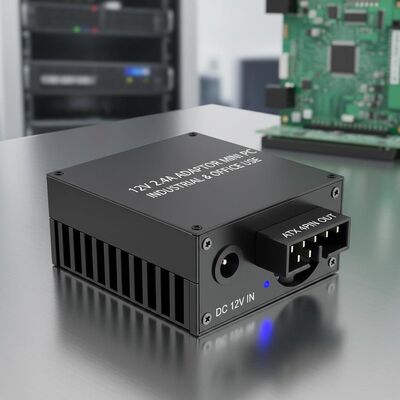 Купить 12V 2.4 А адаптер Мини ПК с вентилятором 1 DC 12V 4Pin ATX источник питания Идеально подходит для промышленной автоматизации и офиса Производство в сети