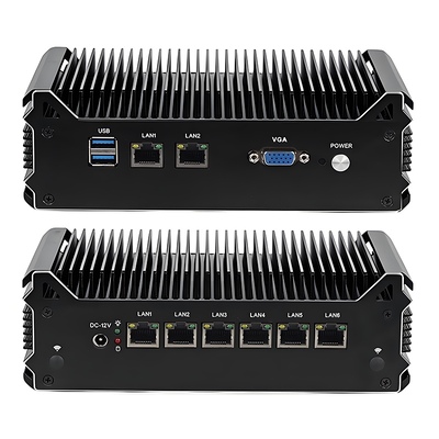 Купить Intel Celeron 3865U Процессор Мягкий маршрутизатор с 8 LAN 1 кнопкой сброса Производство в сети