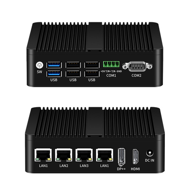 Купить Intel N100 Процессор Промышленный мини-компьютер без вентилятора Dual COM DDR4 RAM 4LAN Производство в сети