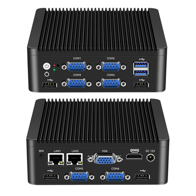 Купить Intel N5000 J4125 4-ядерный мини-компьютер с двойной LAN 6 COM и DDR4 до 8G Производство в сети