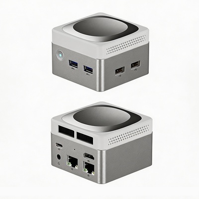 Купить Intel N100 Mini Cube Computer LPDDR5 Dual Gigabit Ethernet RJ45 Mini PC для дома Производство в сети