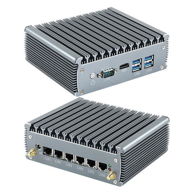 Intel Celeron 3865U 2 ядра 2 потока Брандмауэр Мини ПК маршрутизатор с 6 Ethernet DDR4