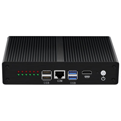 Intel Pentium 4405U Mini PC Router с 6 Ethernet черным алюминиевым шасси