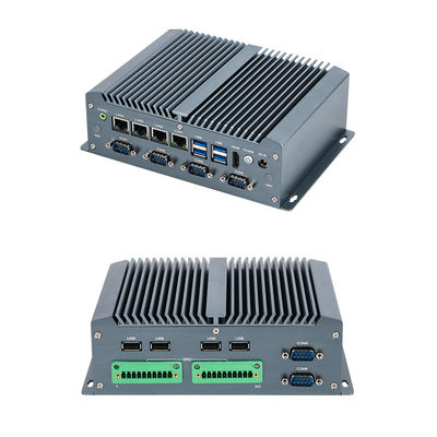 Промышленный компьютер без вентилятора Intel Core i5 8250U 4 Ethernet GPIO Mini Computer с COM