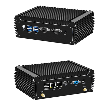 Intel Core i3 7100U Мини ПК без вентилятора Промышленный ПК 16 ГБ с 2 LAN 2 COM